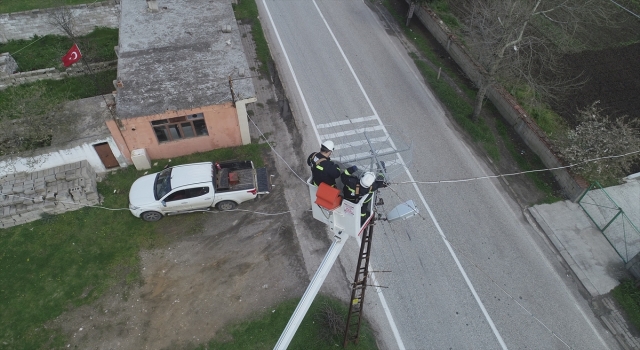 Tekirdağ’da leyleklerin akıma kapılmaması için elektrik direklerine özel platformlar kuruluyor