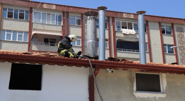 Kırklareli’nde bir işyerinin çatısı yandı