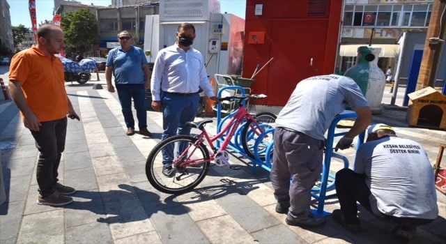 Keşan’da bisiklet durakları kuruluyor