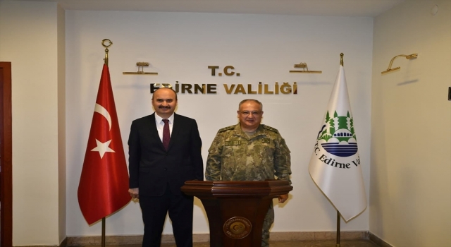 1. Ordu Komutanı Korgeneral Yeni, Edirne Valisi Canalp’i ziyaret etti