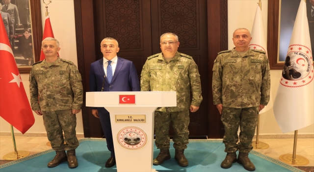 1. Ordu Komutanı Korgeneral Yeni, Kırklareli Valisi Bilgin’i ziyaret etti