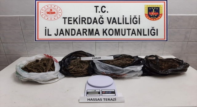 Tekirdağ’da evinde uyuşturucu bulunan zanlı tutuklandı