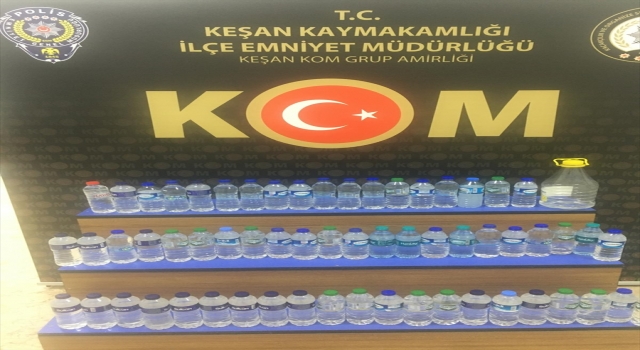 Edirne’de sahte içki ele geçirildi