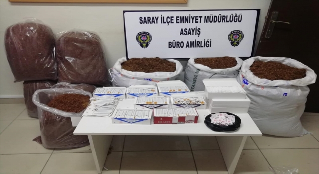 Tekirdağ’da 93 kilogram kaçak tütün ele geçirildi