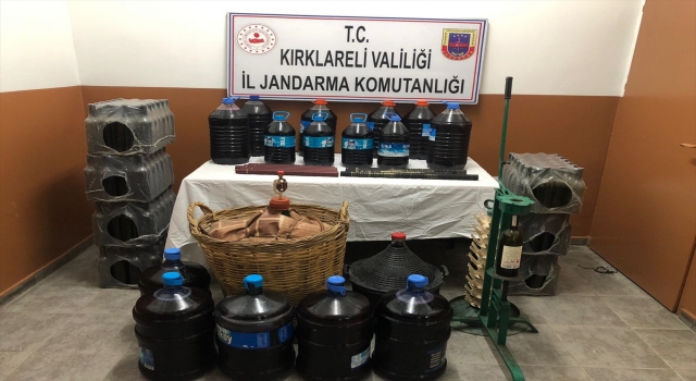 Kırklareli’nde 20 ton 210 litre kaçak içki ele geçirildi