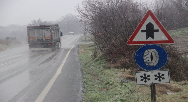 Tekirdağ’da kar etkili olmaya başladı