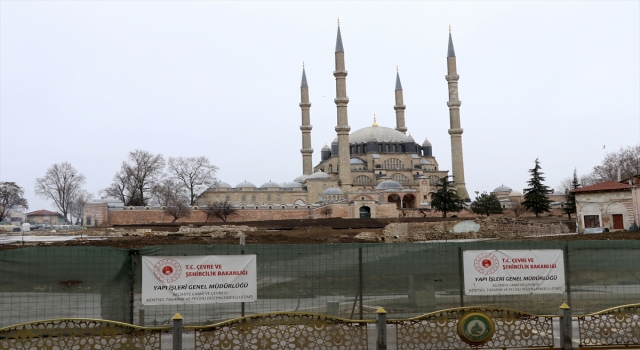 Selimiye’nin restorasyonunda camide ibadet için geçici bir alan oluşturulacak