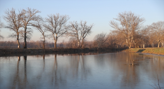 Tunca Nehri’nde kısmi buzlanma oluştu