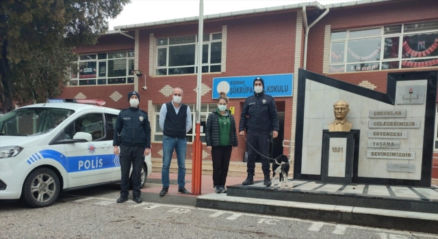 Edirne’de öğrencilerin kaybolan köpeği polis ekiplerince bulundu