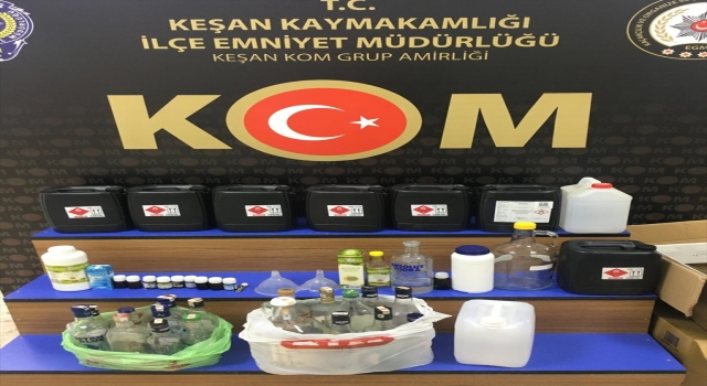 Keşan’da 30 litre etil alkol ele geçirildi