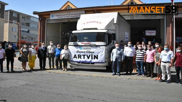 Tekirdağ Büyükşehir Belediyesinden Artvin'deki Sel Mağdurlarına Yardım