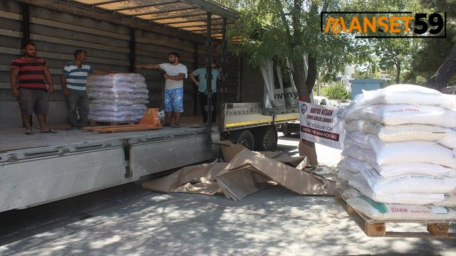 Keşan’da afetzedeler için toplanan yardımlar yola çıktı