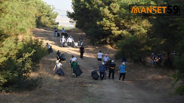 Keşan’da ormandan 10 kamyon çöp toplandı