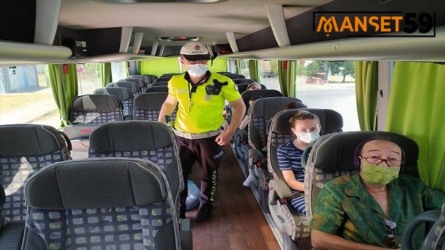 Keşan’da polis otobüs sürücüleri ve yolcularını uyardı