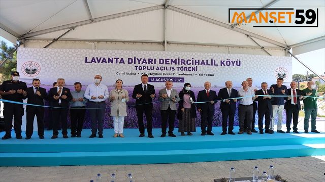 Kırklareli’nde inşa edilen cami ve yenilenen köy meydanı törenle açıldı