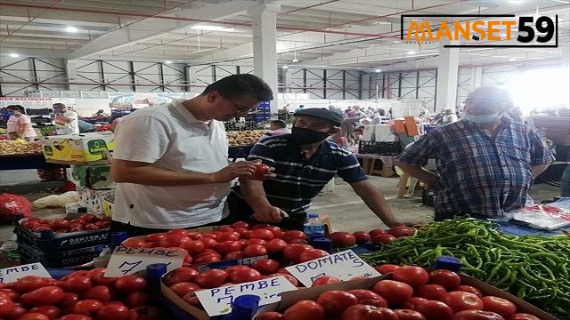 Kırklareli’nde kapalı pazar yerindeki esnaf denetlendi