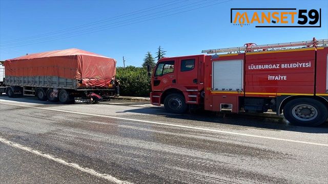 Kırklareli’nde seyir halindeki tırda çıkan yangın maddi hasara neden oldu.