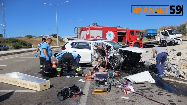 Tekirdağ’da 3 kişin öldüğü korkunç kaza kamerada