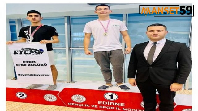 BABAESKİLİ GENÇ YÜZÜCÜ EDİRNE'DE BİRİNCİLİK KAZANDI