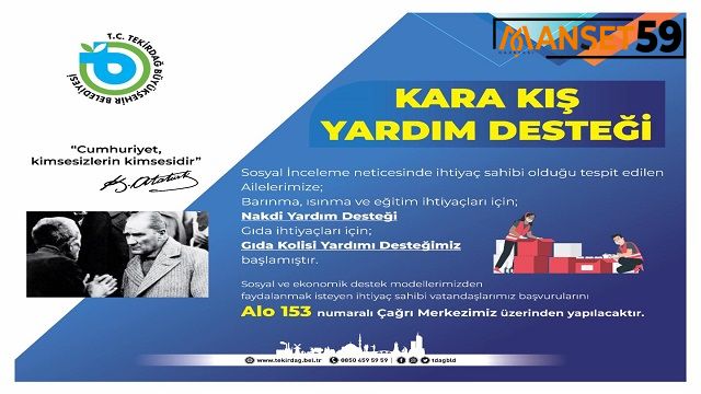 BÜYÜKŞEHİRDEN ‘KARA KIŞ YARDIM DESTEĞİ’