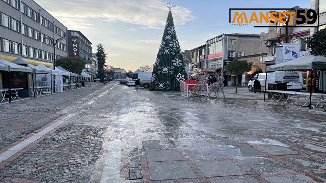 Edirne’de soğuk hava etkili oluyor