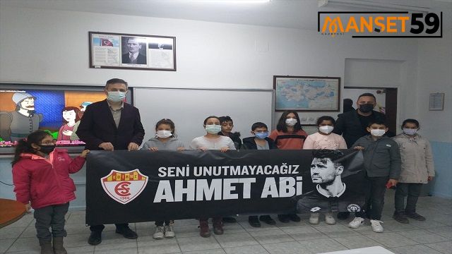 Edirnespor, Ahmet Çalık anısına ilkokul öğrencilerine çikolata ikram etti