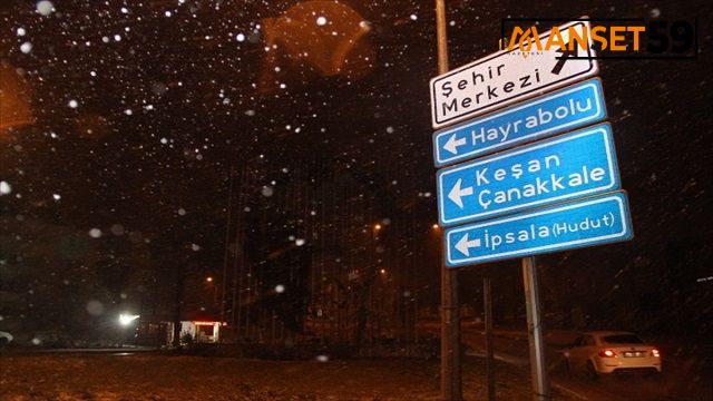 Tekirdağ’da kar yağışı başladı