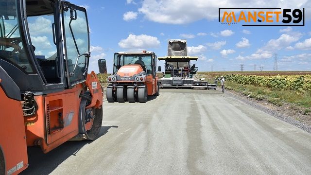 BÜYÜKŞEHİR BELEDİYESİ YOL YAPIM ÇALIŞMALARINA DEVAM EDİYOR