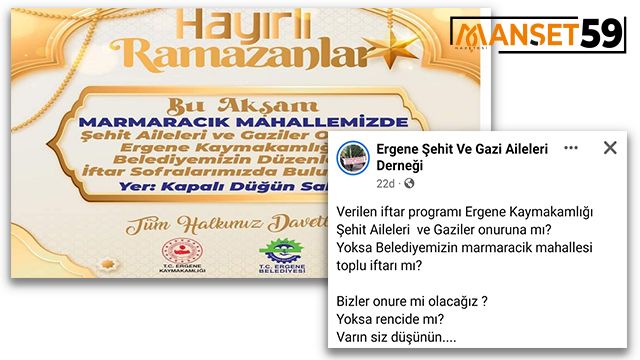 ŞEHİT VE GAZİ AİLELERİ DERNEĞİ'NDEN SİTEM DOLU PAYLAŞIM