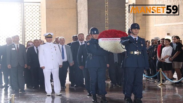 BAŞKAN YÜKSEL VE ERGENELİ MUHTARLAR ATA’MIZIN MANEVİ HUZURUNDA