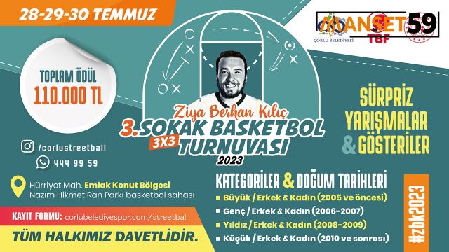 Ziya Berhan Kılıç Sokak Basketbol Turnuvası Kayıtları Başladı