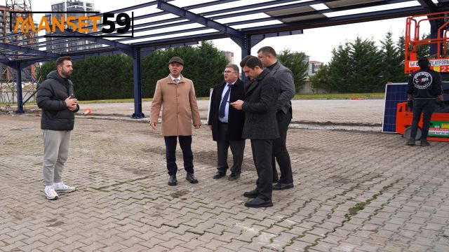 Çorlu Belediyesi’nden Çevre Dostu Adım: Carport Modeli GES Kurulumu Başladı